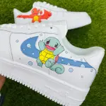 Custom Pokémon Nike Air Force 1s - Squirtle & Charmander Hand-Painted Sneakers