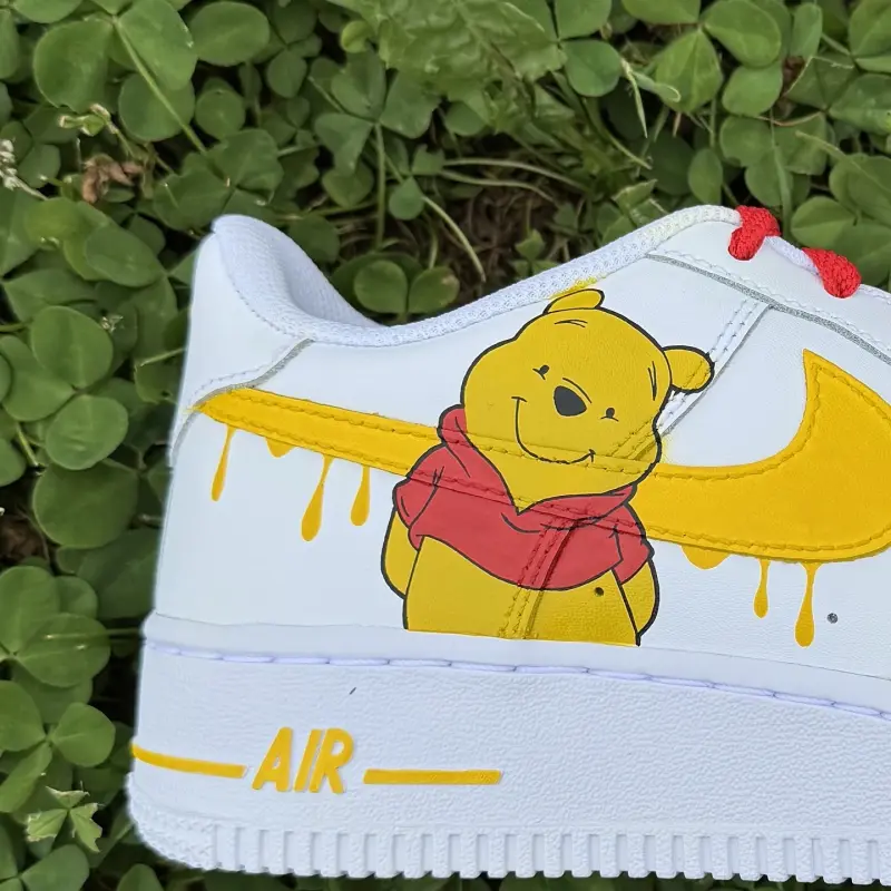 Custom Winnie the Pooh Air Force 1 Sneakers - Hand-Painted by JadoreArt