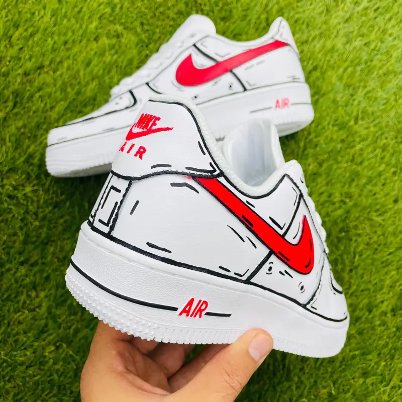 Cartoon Style Custom Air Force 1 | Hand-Painted Comic Sneakers