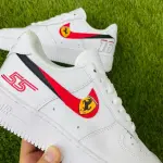 Ferrari F1 Custom Nike Air Force 1 Sneakers – Hand-Painted Racing Streetwear