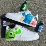Custom Purple Ghost Cartoon Air Force 1 Sneakers – Hand-Painted Anime Streetwear Shoes | Unique Sneaker Art by JadoreArt