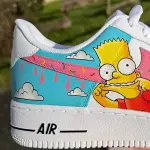 Custom Bart Simpson Air Force 1 Sneakers – Hand-Painted Simpsons Streetwear Shoes | Retro Pop Culture by JadoreArt