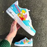 Custom Bart Simpson Air Force 1 Sneakers – Hand-Painted Simpsons Streetwear Shoes | Retro Pop Culture by JadoreArt