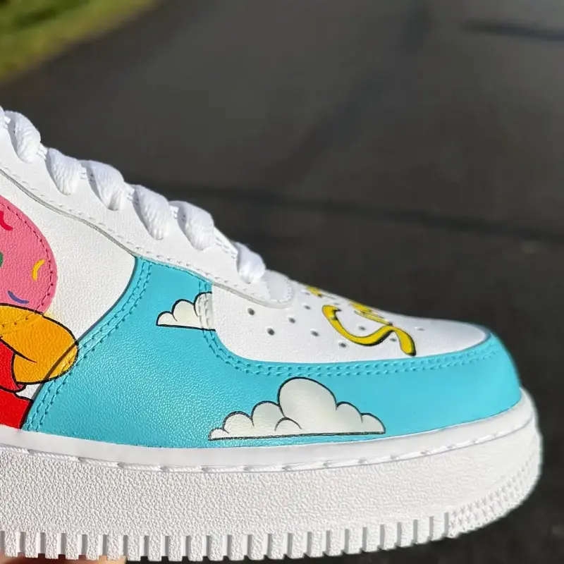 Custom Bart Simpson Air Force 1 Sneakers – Hand-Painted Simpsons Streetwear Shoes | Retro Pop Culture by JadoreArt
